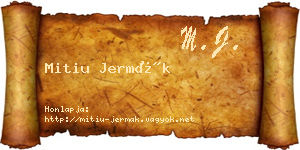 Mitiu Jermák névjegykártya
